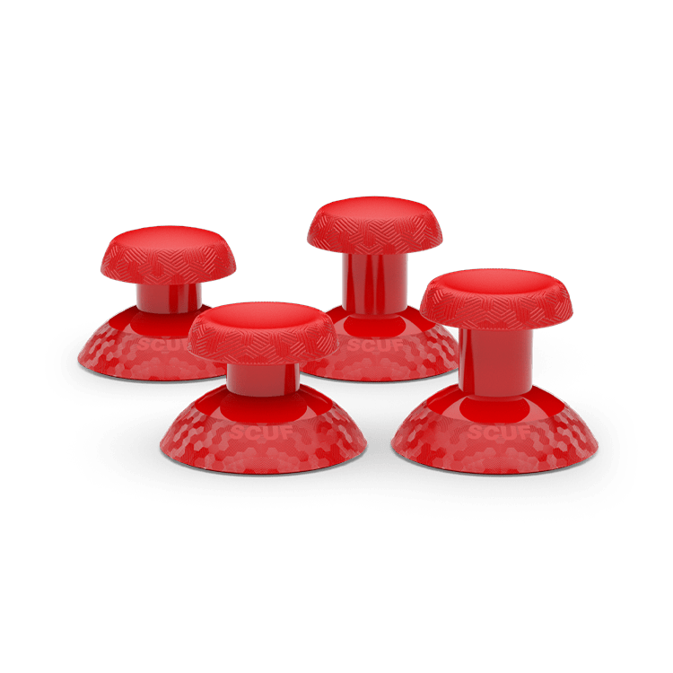 SCUF Valor Thumbstick 4 pack (Short & Long Concave and Short & Long Domed) - Red